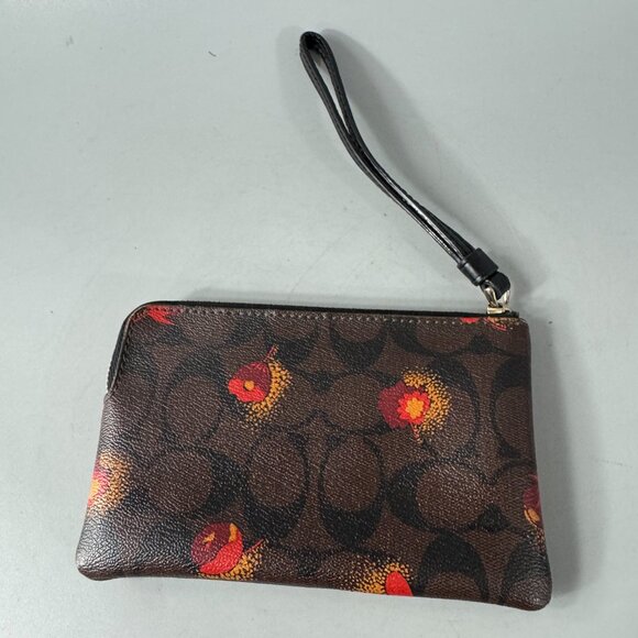 Coach C6417 Corner Zip Wristlet In Signature Canvas With Pop Floral Print - Picture 6 of 12